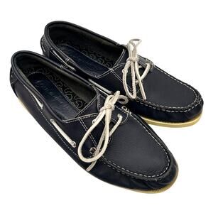Soul of Africa Leather Boat Shoe Loafer SIZE 8 Handmade Nautical Preppy Casual